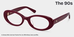 Les années 90 Rouge Ovale lunettes3
