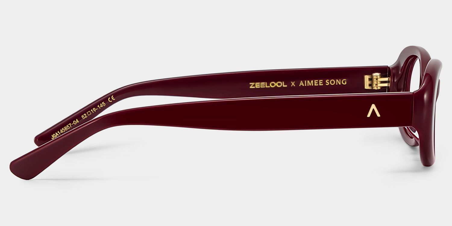 Lunettes ovales rouges Les années 90 ZEELOOL x Aimee Song4