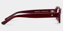 Les années 90 Rouge Ovale lunettes4