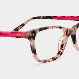 Lunettes rectangulaires Juliana écaille rose5