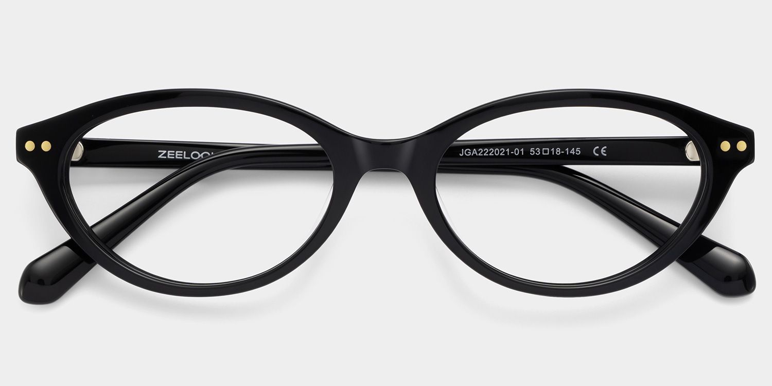 Lunettes Ashby à monture ovale noire | Style Varsity épuré2