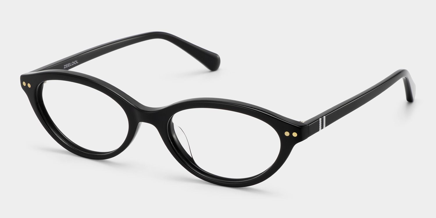 Lunettes Ashby à monture ovale noire | Style Varsity épuré3