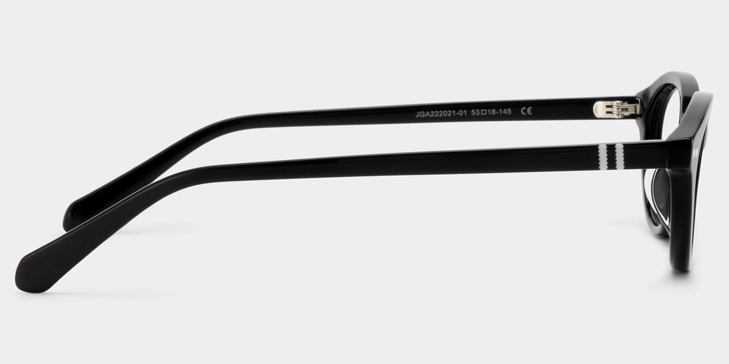 Lunettes Ashby à monture ovale noire | Style Varsity épuré4