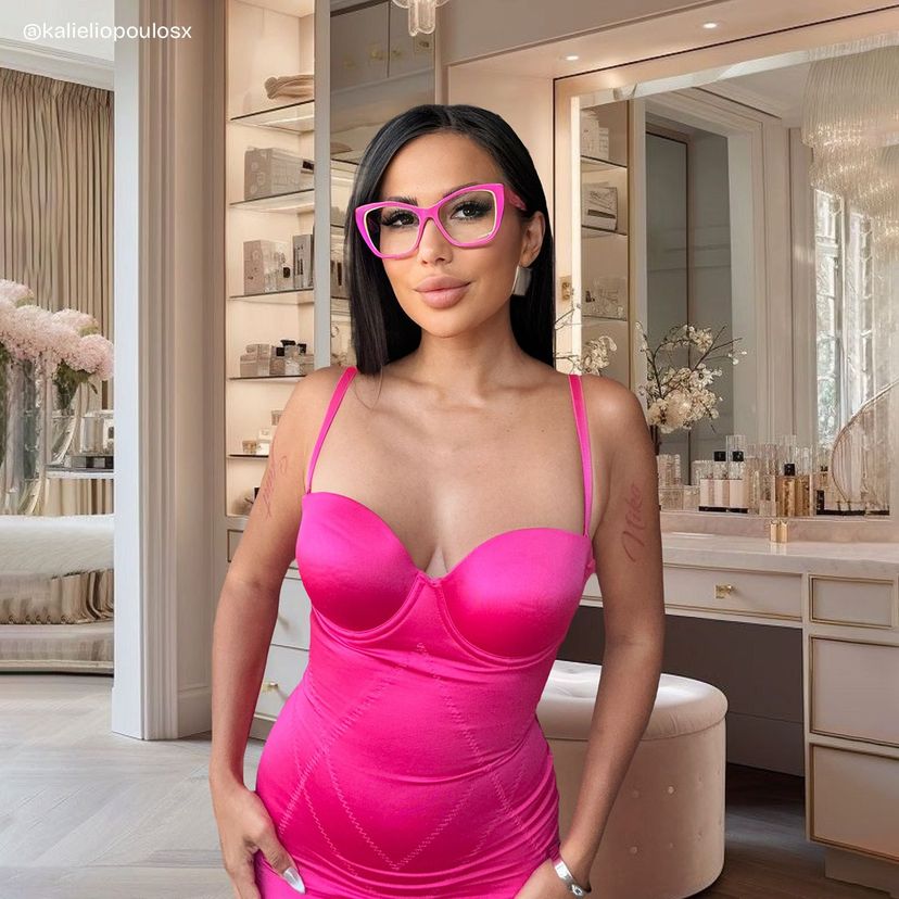 Lunettes Cateye rose et vert Blaise