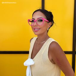 Lunettes Cateye rose et vert Blaise8