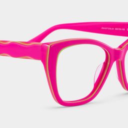 Lunettes Cateye rose et vert Blaise6