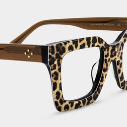 Lunettes carrées imprimé léopard Megan5