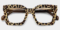 Lunettes carrées imprimé léopard Megan2