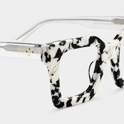 Lunettes carrées Megan à imprimé vache4
