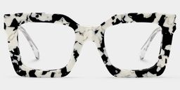 Lunettes carrées Megan à imprimé vache0