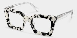 Lunettes carrées Megan à imprimé vache2