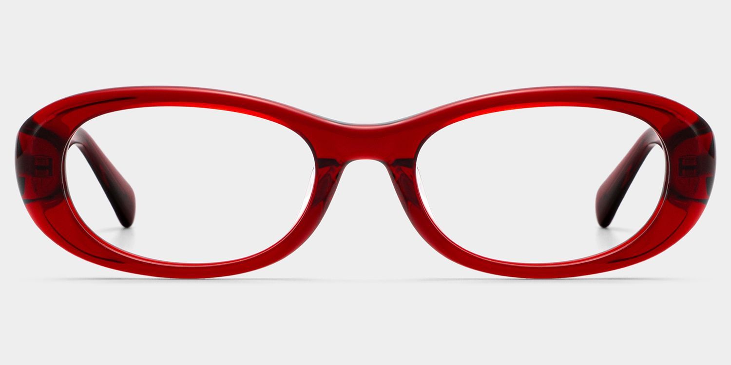 Soldes en ligne Lunettes à monture ovale rouge Catherine | ZEELOOL0
