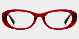 Lunettes ovales rouges Catherine0