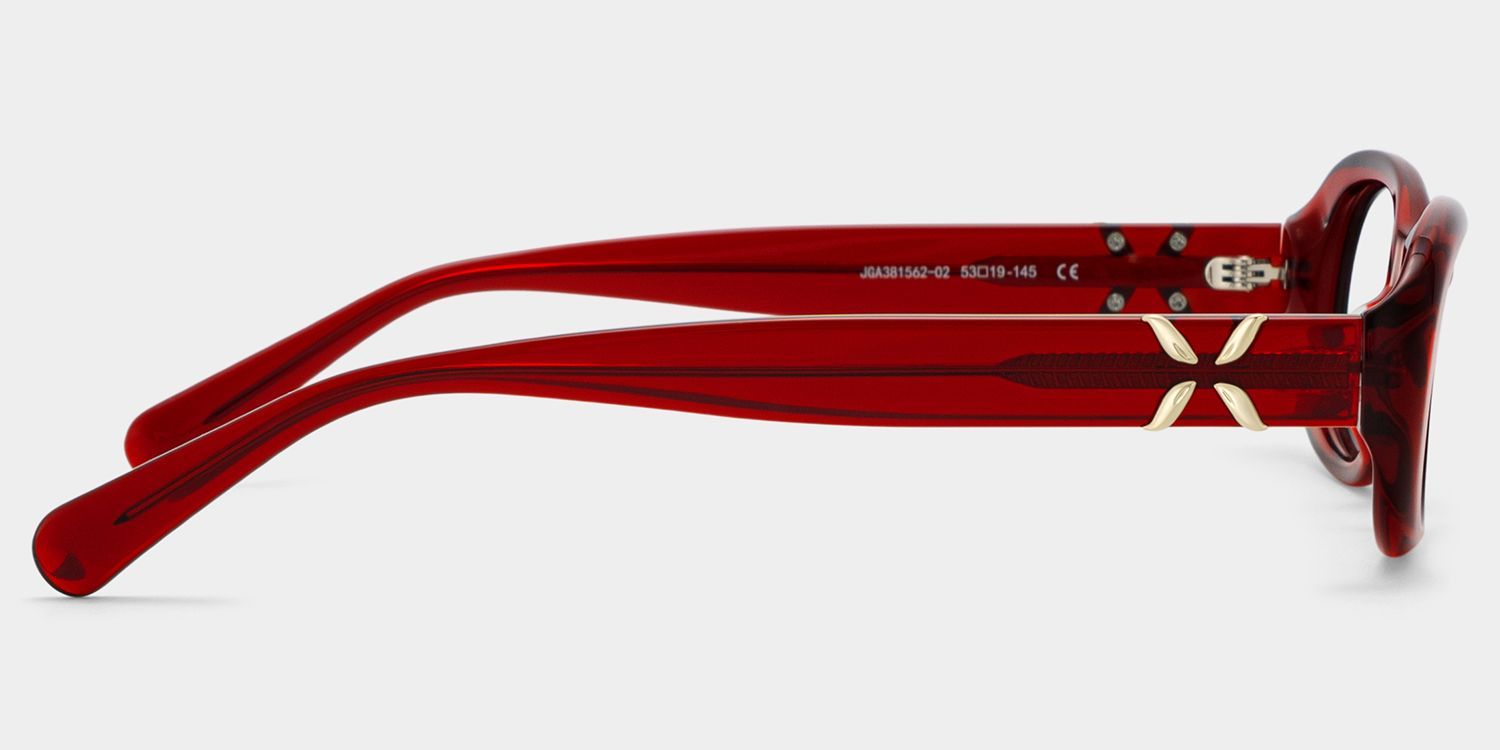 Soldes en ligne Lunettes à monture ovale rouge Catherine | ZEELOOL3
