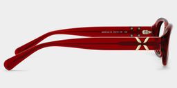 Lunettes ovales rouges Catherine3