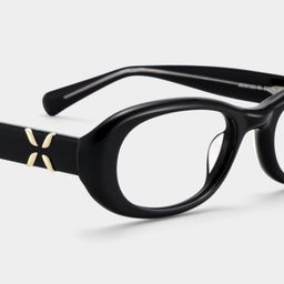 Lunettes ovales noires Catherine5