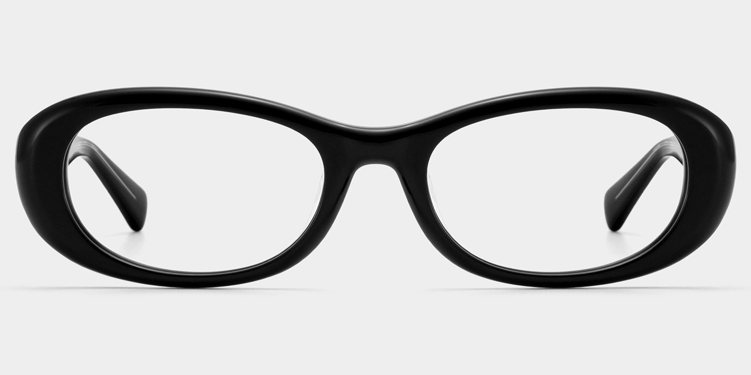Lunettes à monture ovale noire Catherine en ligne pour femmes | ZEELOOL0
