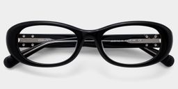 Lunettes ovales noires Catherine1