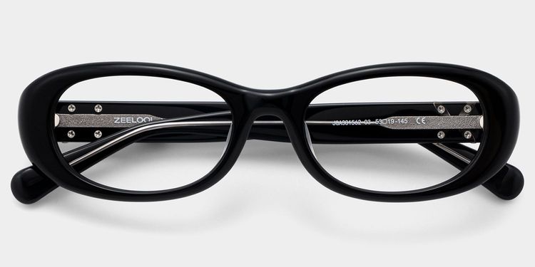 Lunettes ovales noires Catherine