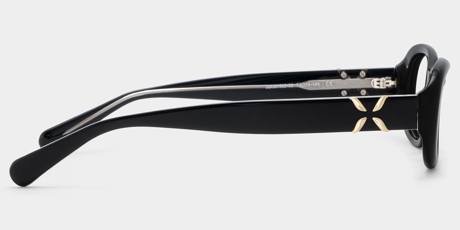 Lunettes à monture ovale noire Catherine en ligne pour femmes | ZEELOOL3