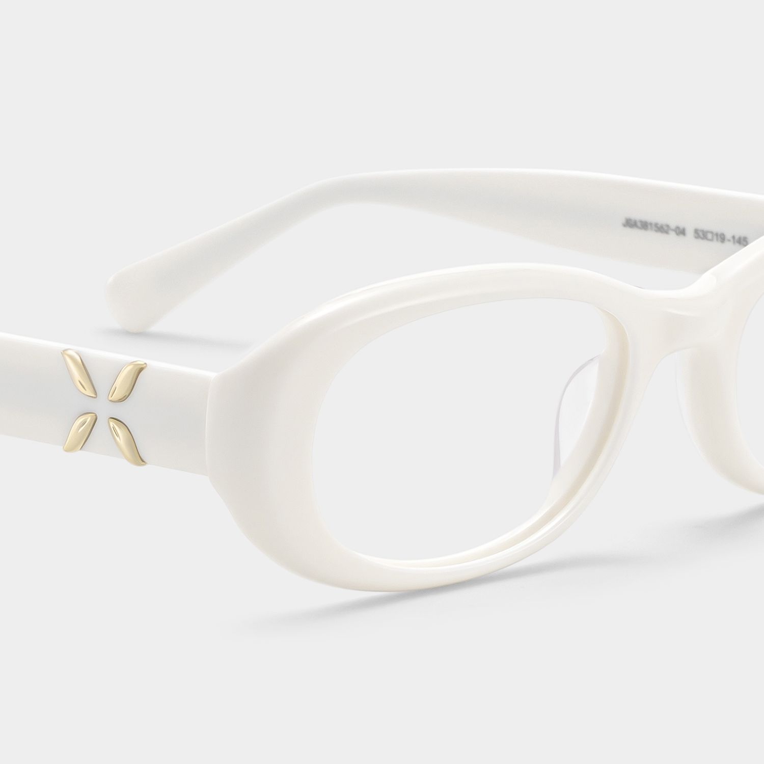 Lunettes à monture ovale blanche Catherine en ligne | ZEELOOL5