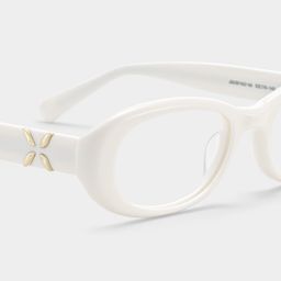 Lunettes ovales blanches Catherine5