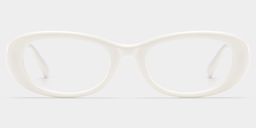 Lunettes ovales blanches Catherine0