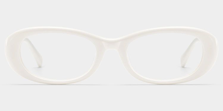 Lunettes ovales blanches Catherine