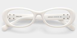 Lunettes ovales blanches Catherine1