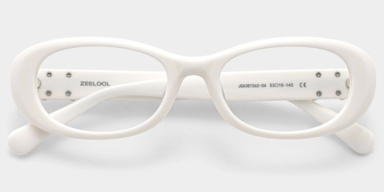 Lunettes ovales blanches Catherine