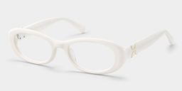 Lunettes ovales blanches Catherine2