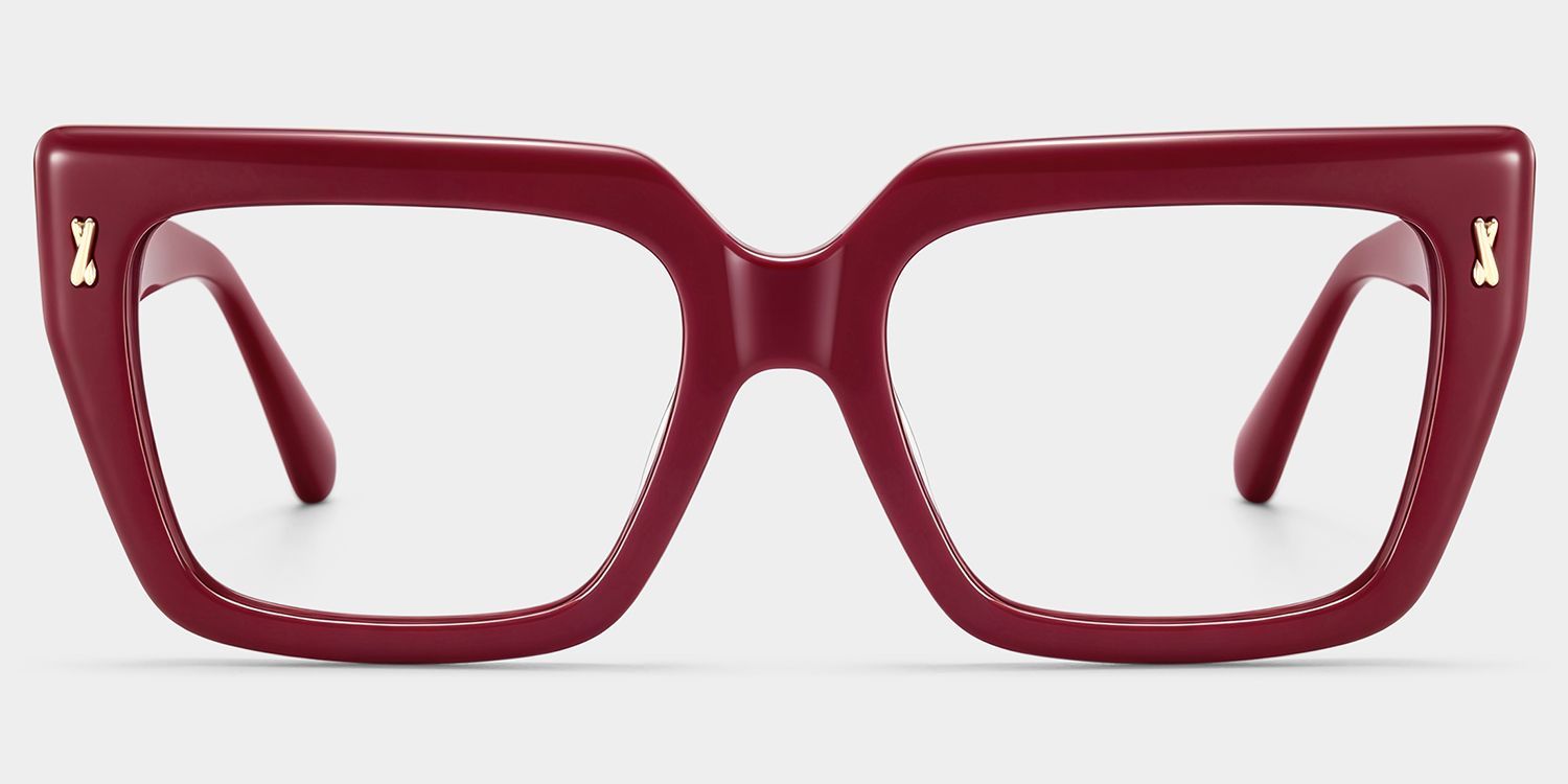 Lunettes carrées rouges Ophelia | ZEELOOL0