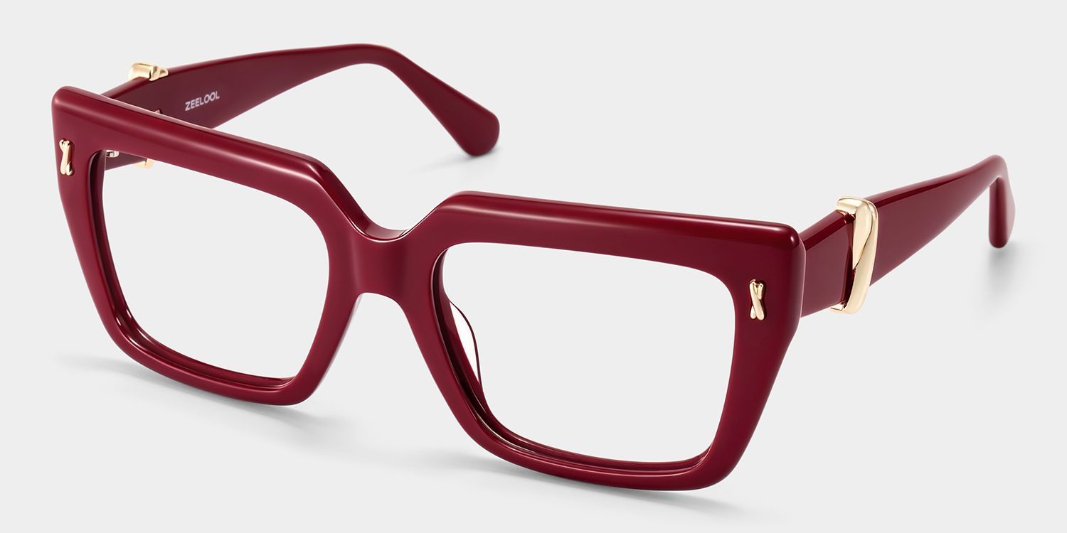 Lunettes carrées rouges Ophelia | ZEELOOL2