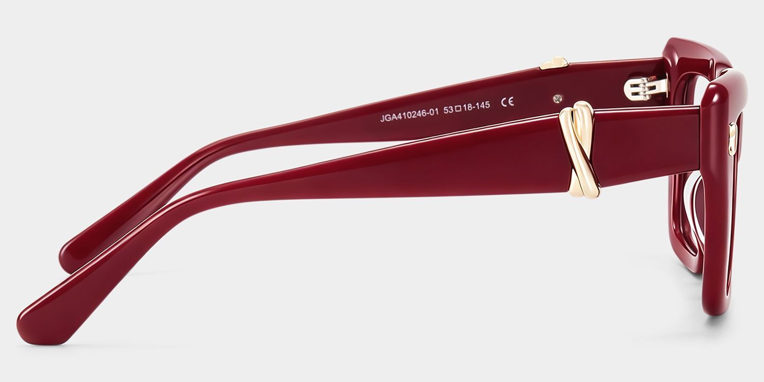 Lunettes carrées rouges Ophelia | ZEELOOL3