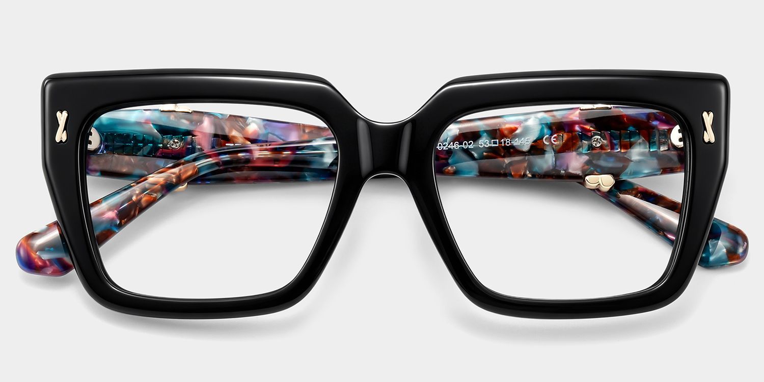 Lunettes carrées noires Ophelia | ZEELOOL1