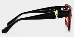 Ophelia Écaille rouge Carré lunettes3