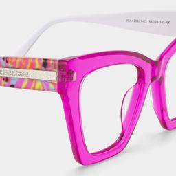 Lunettes roses papillon Mackey4