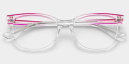 Lunettes œil-de-chat transparentes Margaret1