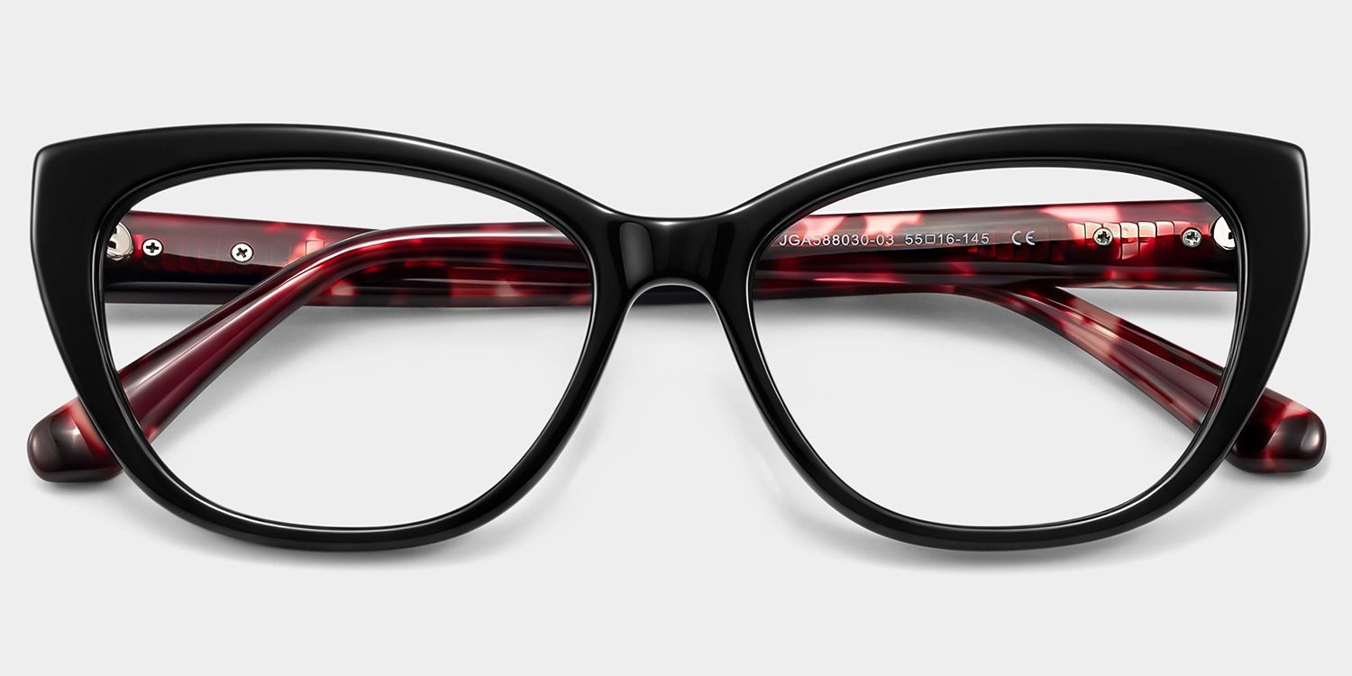 Lunettes œil-de-chat noires Isadora | ZEELOOL1