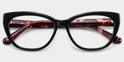 Isadora Noir Cat-eye lunettes1