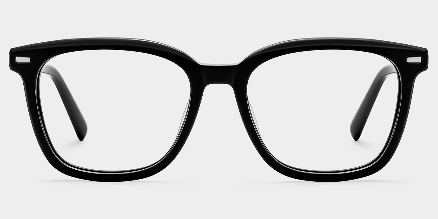 Lana Lunettes à Monture Carrée en Acétate Noir pour Femmes | ZEELOOL1