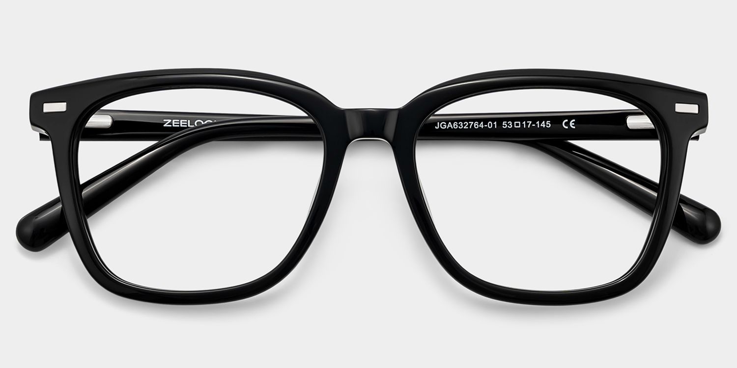 Lana Lunettes à Monture Carrée en Acétate Noir pour Femmes | ZEELOOL2