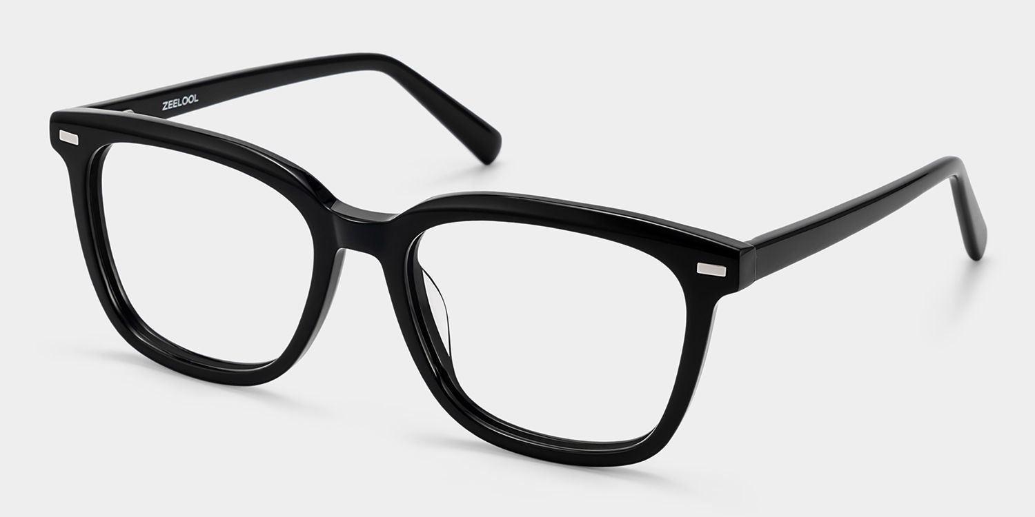 Lana Lunettes à Monture Carrée en Acétate Noir pour Femmes | ZEELOOL3
