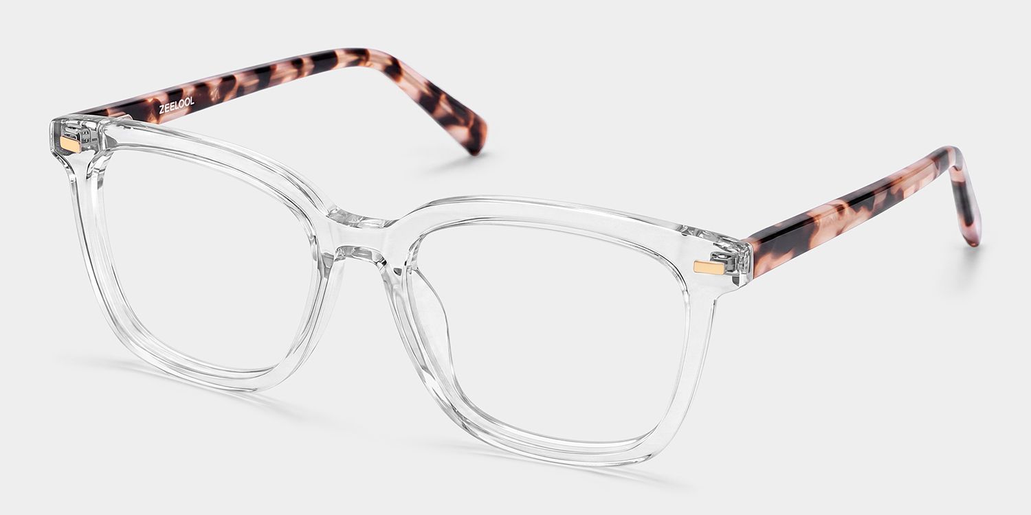 Lunettes Lana à monture carrée transparente en acétate pour femmes | ZEELOOL2