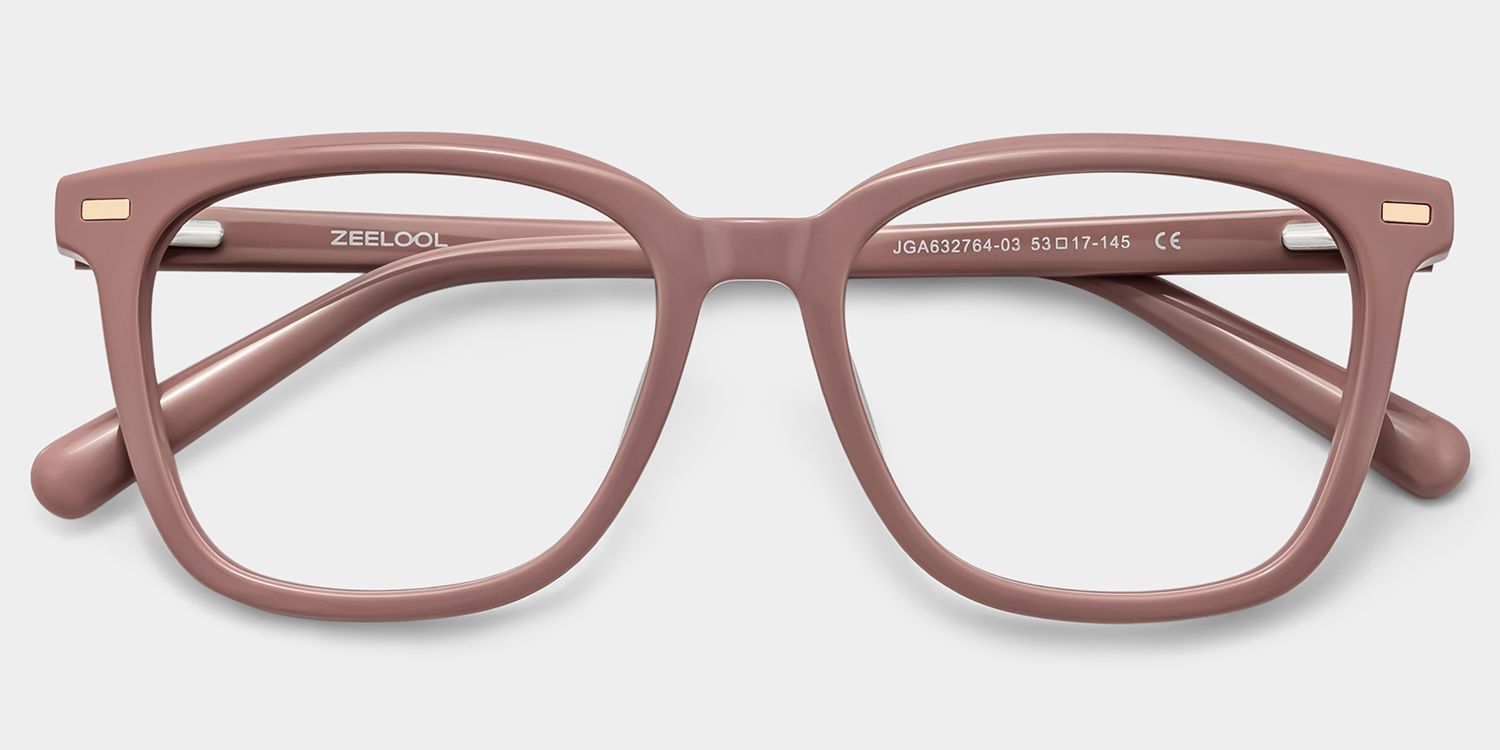 Lana Lunettes à Monture Carrée en Acétate Marron pour Femme | ZEELOOL1