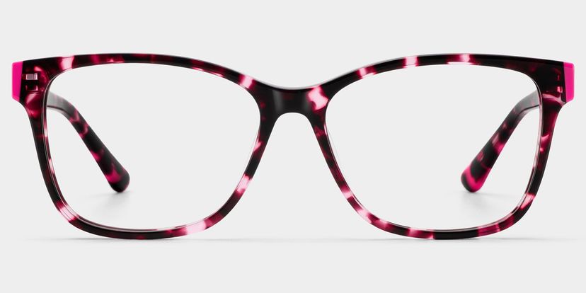 Eva Lunettes Rectangulaires Écaille de Tortue Rose