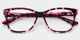 Eva Lunettes Rectangulaires Écaille de Tortue Rose1