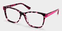 Eva Lunettes Rectangulaires Écaille de Tortue Rose2