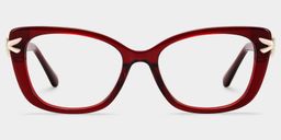 Isolde Bordeaux Cat-eye lunettes0