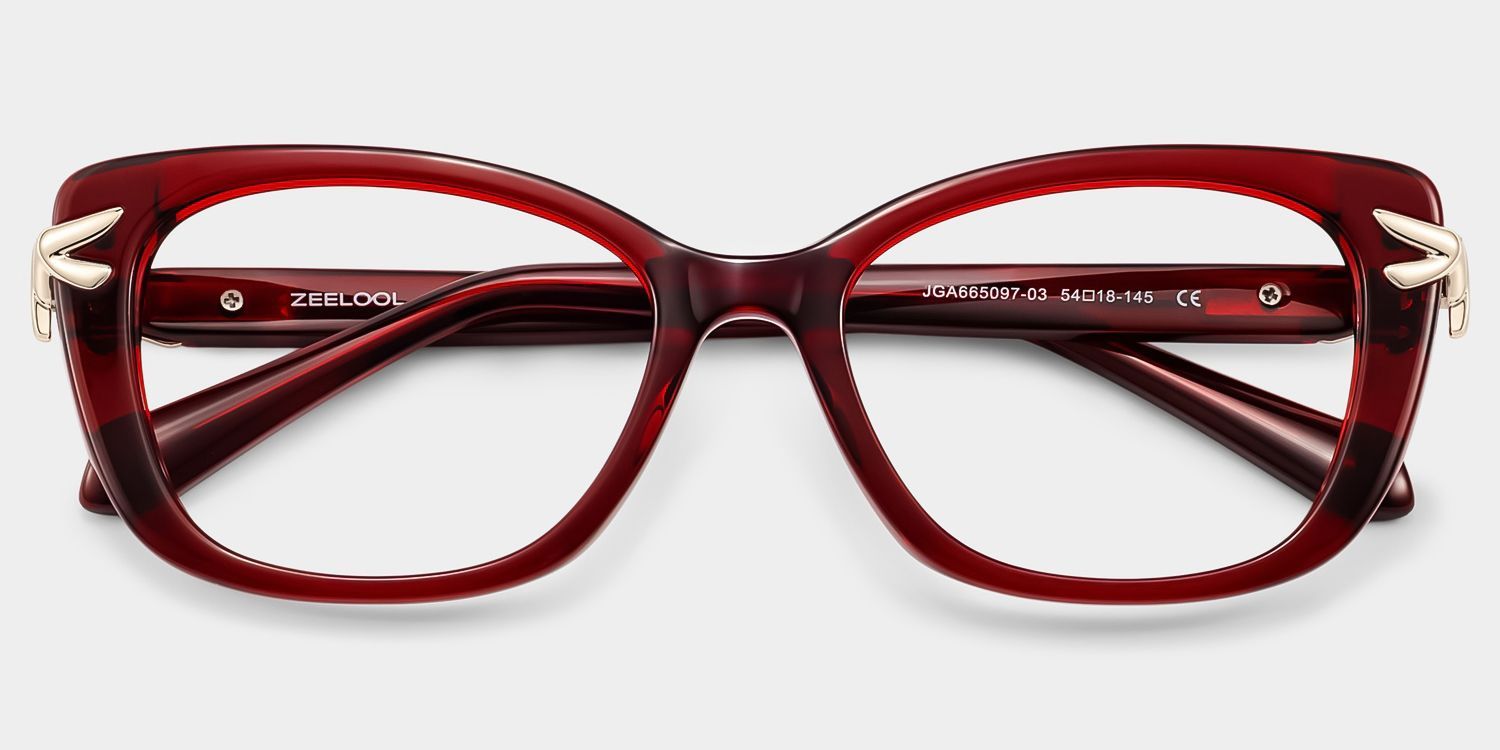 Lunettes œil-de-chat bordeaux Isolde | ZEELOOL1